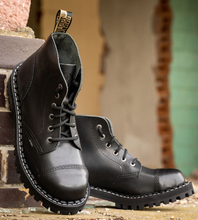 Steel Boots 6 Eyelets Black | STEEL Shoes&Boots