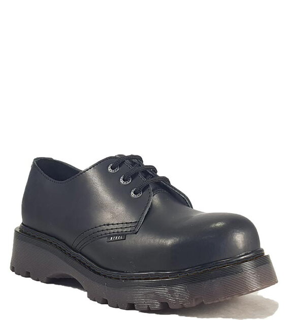 靴 3-EYELETCLASSICRUGSOLEBLACKNUBUCK OVY Steel Shoes 3 Eyelets Black | STEEL Shoes&Boots