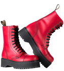 Steel Boots 10 Eyelets Red Alessia