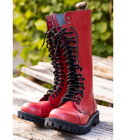 Steel Boots 20 Eyelets Red