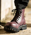 Steel Boots 8 Eyelets Burgundy