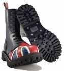 Steel Boots 10 Eyelets British Flag