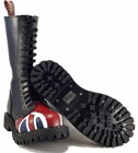 Steel Boots 15 Eyelets British Flag