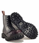 Steel Boots 8 Eyelets Burgundy Rub Off