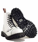 Steel Boots 8 Eyelets White