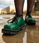 Steel Shoes 3 Eyelets Green
