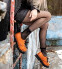 Steel Shoes 3 Eyelets Orange