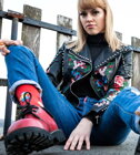 Steel Shoes 3 Eyelets Red