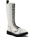Steel Boots 20 Eyelets White