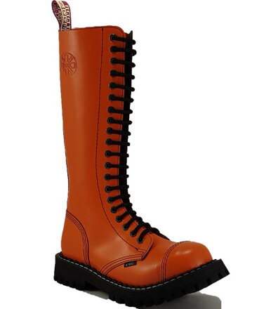 Steel Boots 20 Eyelets Orange