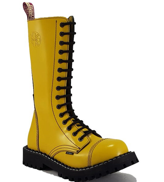 Steel Boots 15 Eyelets Yellow