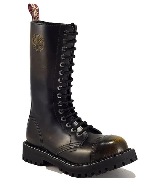 Steel Boots 15 Eyelets Yellow Rub Off