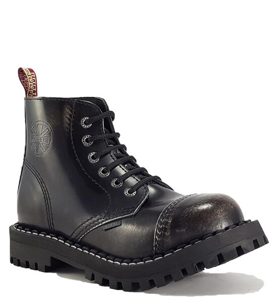 Steel Boots 6 Eyelets White Rub Off