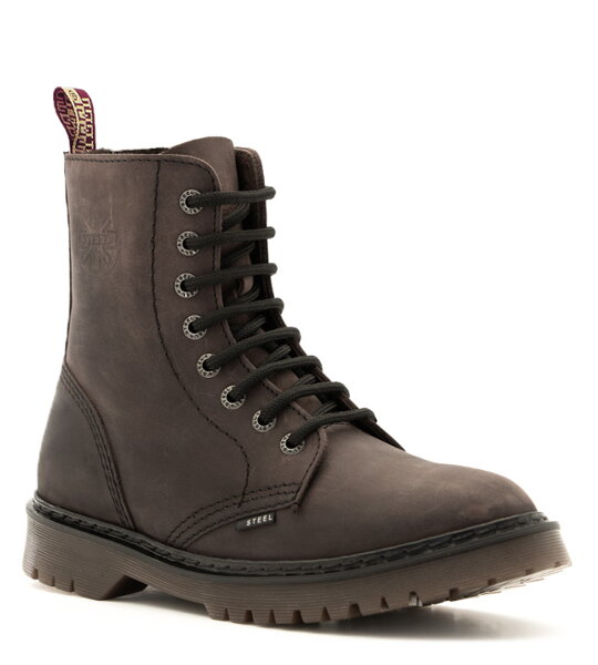 Steel Boots 8 Eyelets Brown Air No Cap