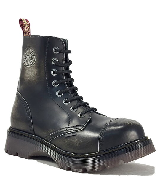 Steel Boots 8 Eyelets White Rub Off Air 