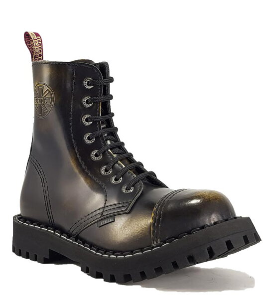 Steel Boots 8 Eyelets Yellow Rub Off