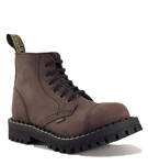 Steel Boots 6 Eyelets Brown