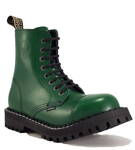 Steel Boots 8 Eyelets Green