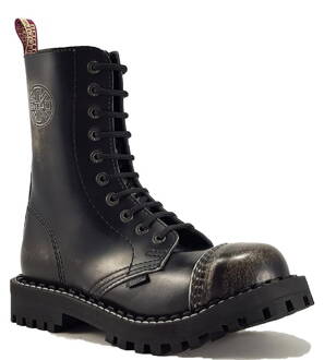 Steel Boots 10 Eyelets White Rub Off
