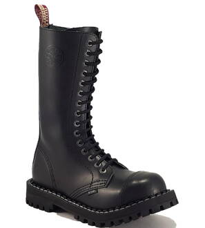 Steel Boots 15 Eyelets Black