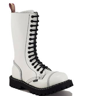 Steel Boots 15 Eyelets White