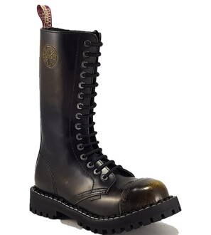 Steel Boots 15 Eyelets Yellow Rub Off