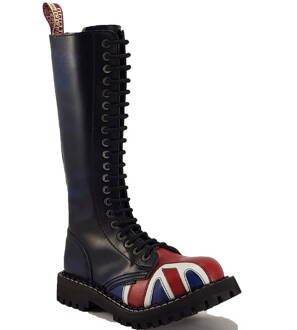 Steel Boots 20 Eyelets British Flag