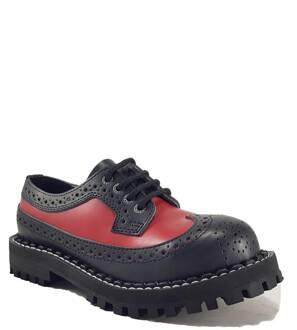 Steel Shoes 4 Eyelets Alcapone Black Red
