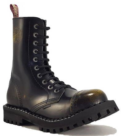 Steel Boots 10 Eyelets Yellow Rub Off