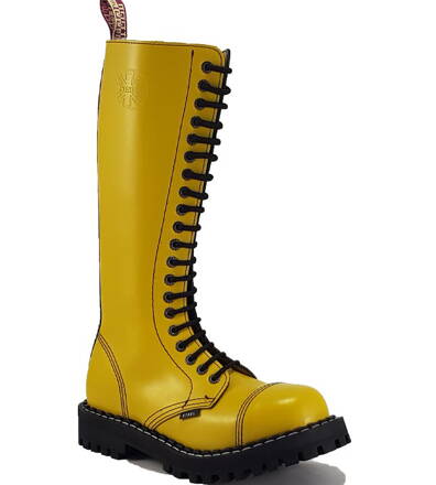 Steel Boots 20 Eyelets Yellow