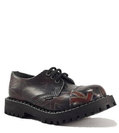 Steel Shoes 3 Eyelets UK Flag Rub Off